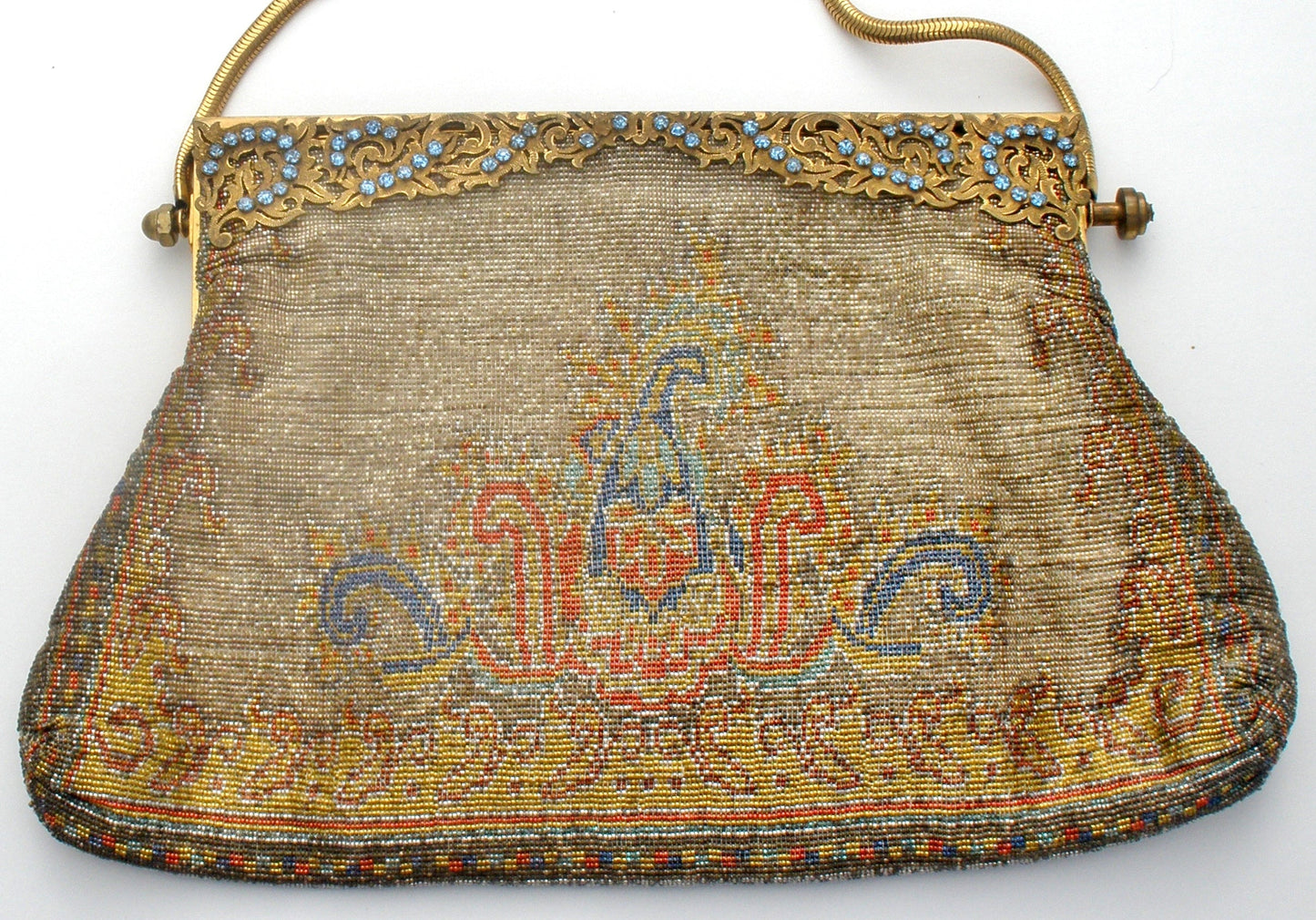 Antique Steel Cut Micro Bead Purse