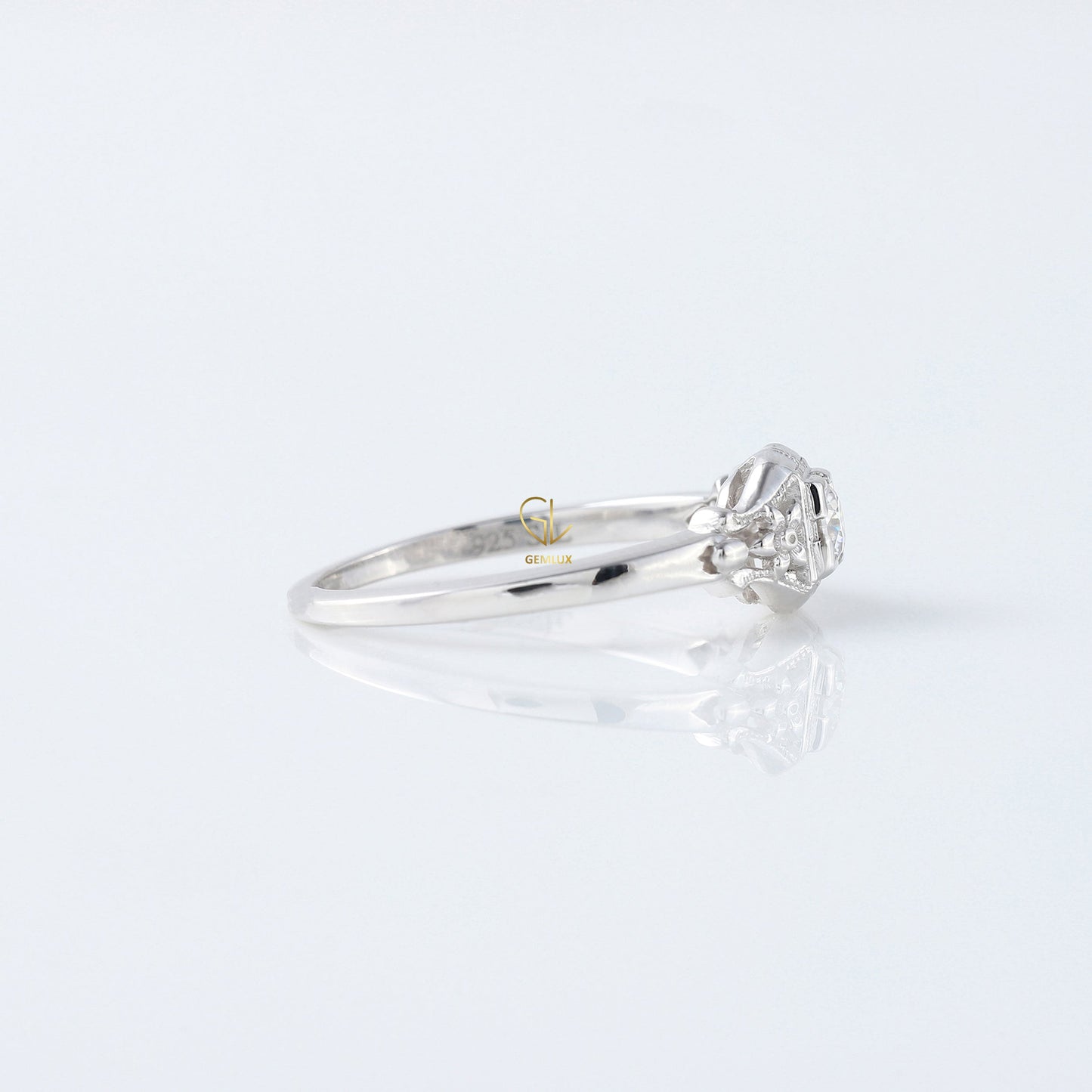 Antique Filigree Vintage Art Deco Engagement Ring