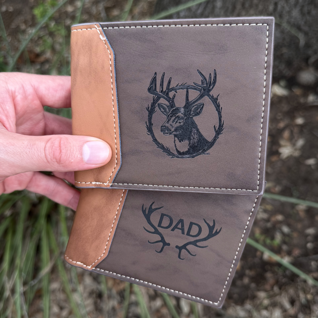 Engraved Leather Wallet