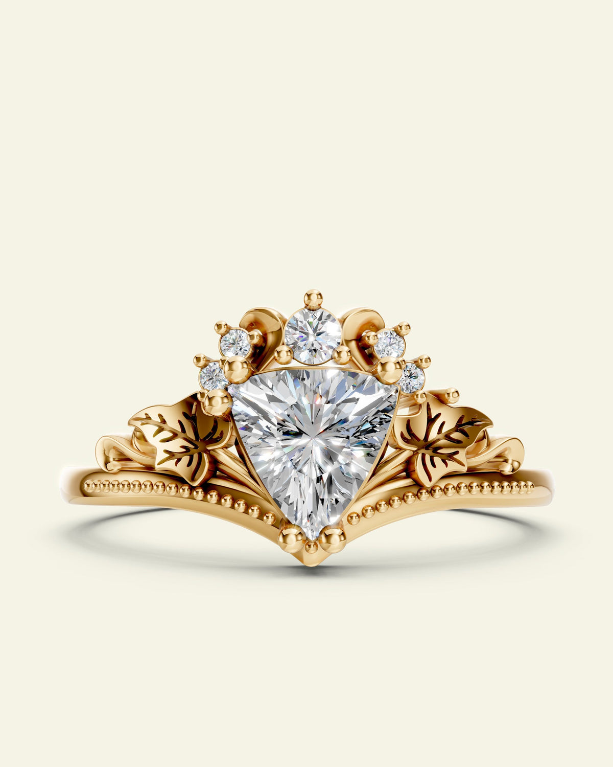 Ariadne | trillion cut 6 mm ring setting