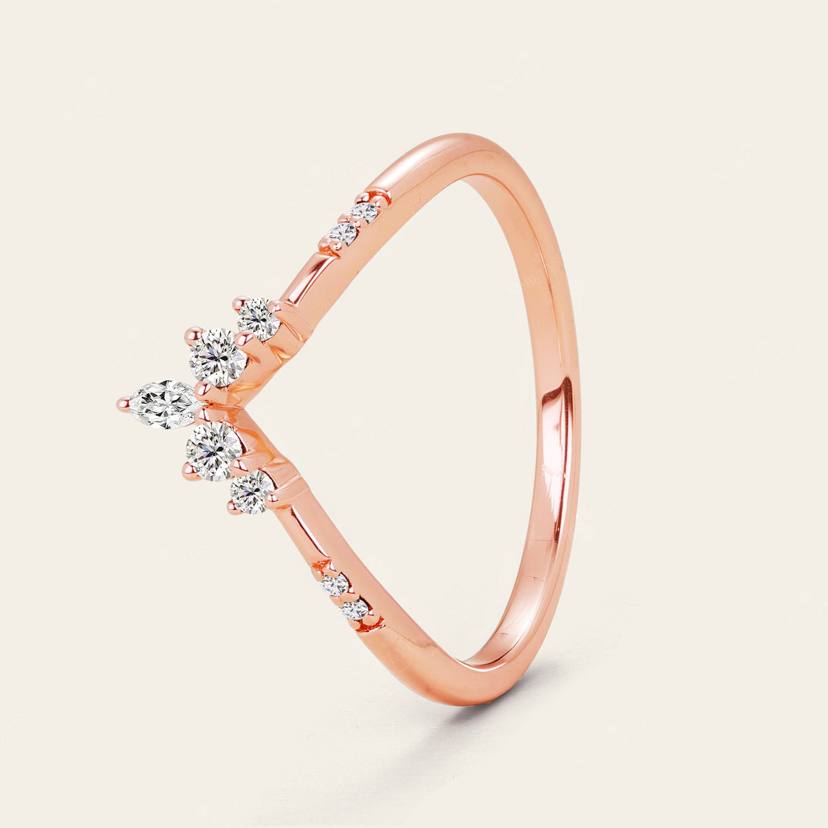 Art Deco Kite Cut Moissanite Engagement Ring Bridal Sets 3pcs
