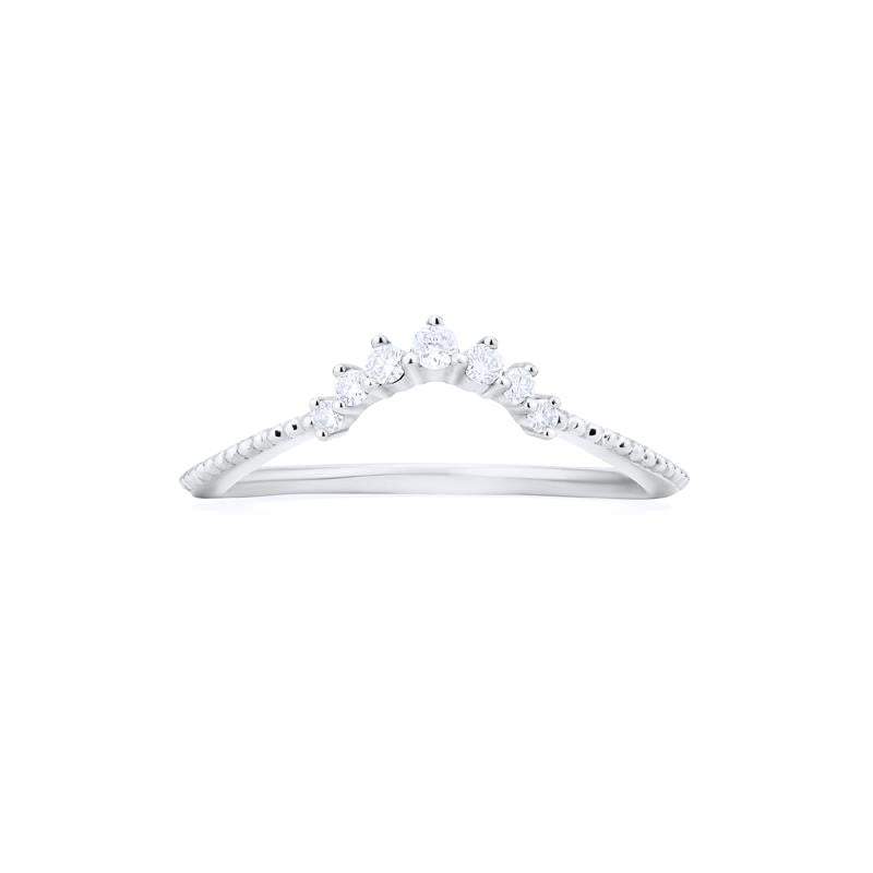 [Vera] 7-Diamond Curved Crown Band