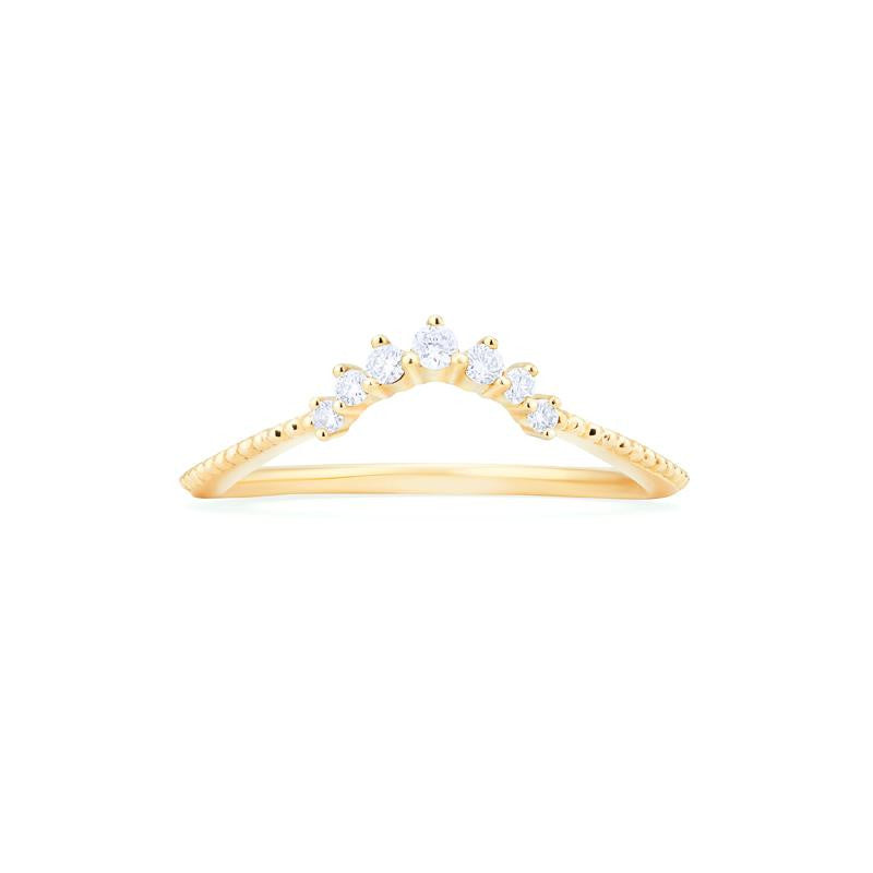 [Vera] 7-Diamond Curved Crown Band