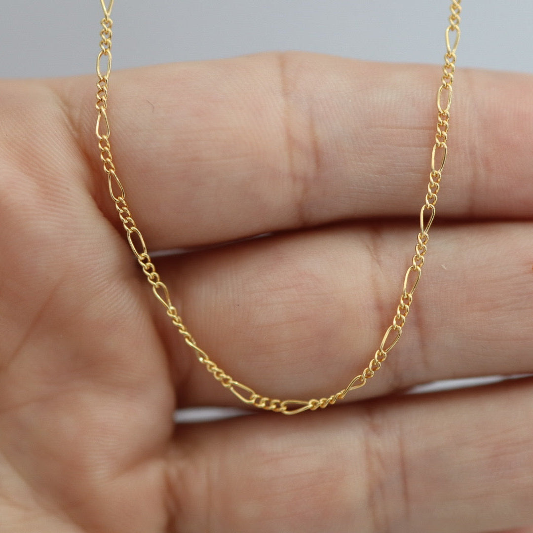 Figaro Layering Necklace in 14 Karat Gold Fill