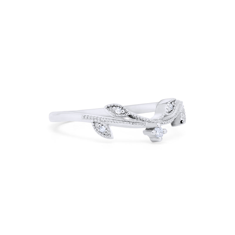 [Hazel] Climbing Vine Leaf Wedding Band