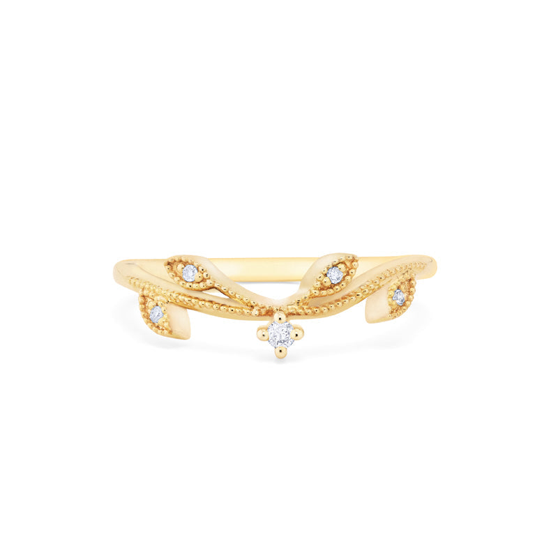 [Hazel] Climbing Vine Leaf Wedding Band