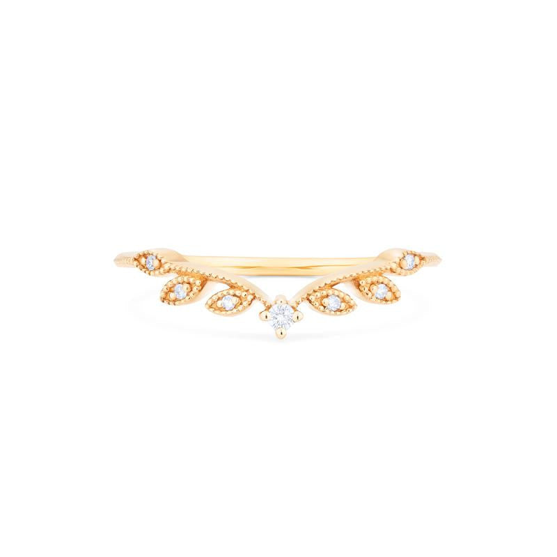 [Kerensa] Classic Floral Engagement Ring in Diamond / Moissanite