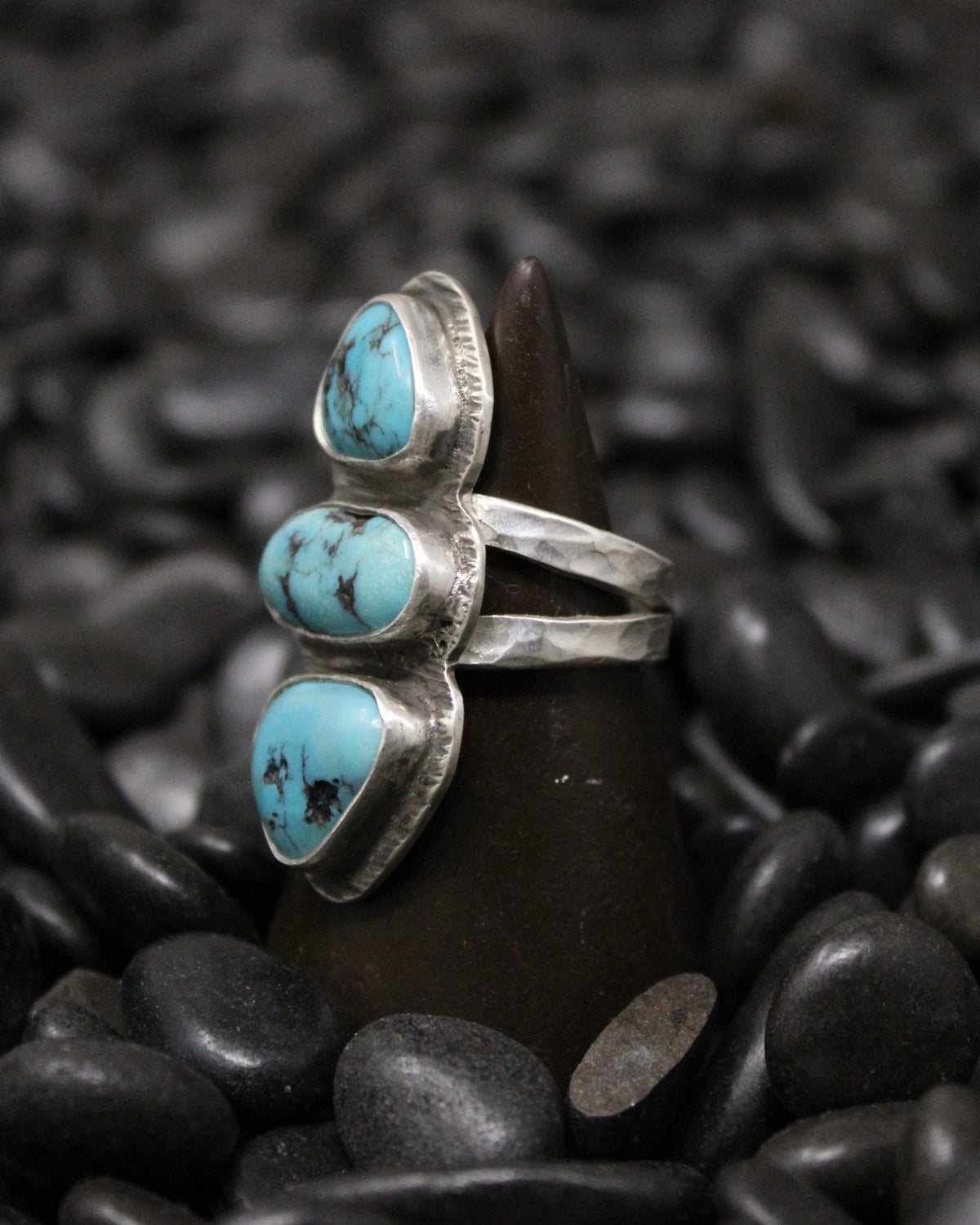 Triple Turquoise Ring Size 6.5