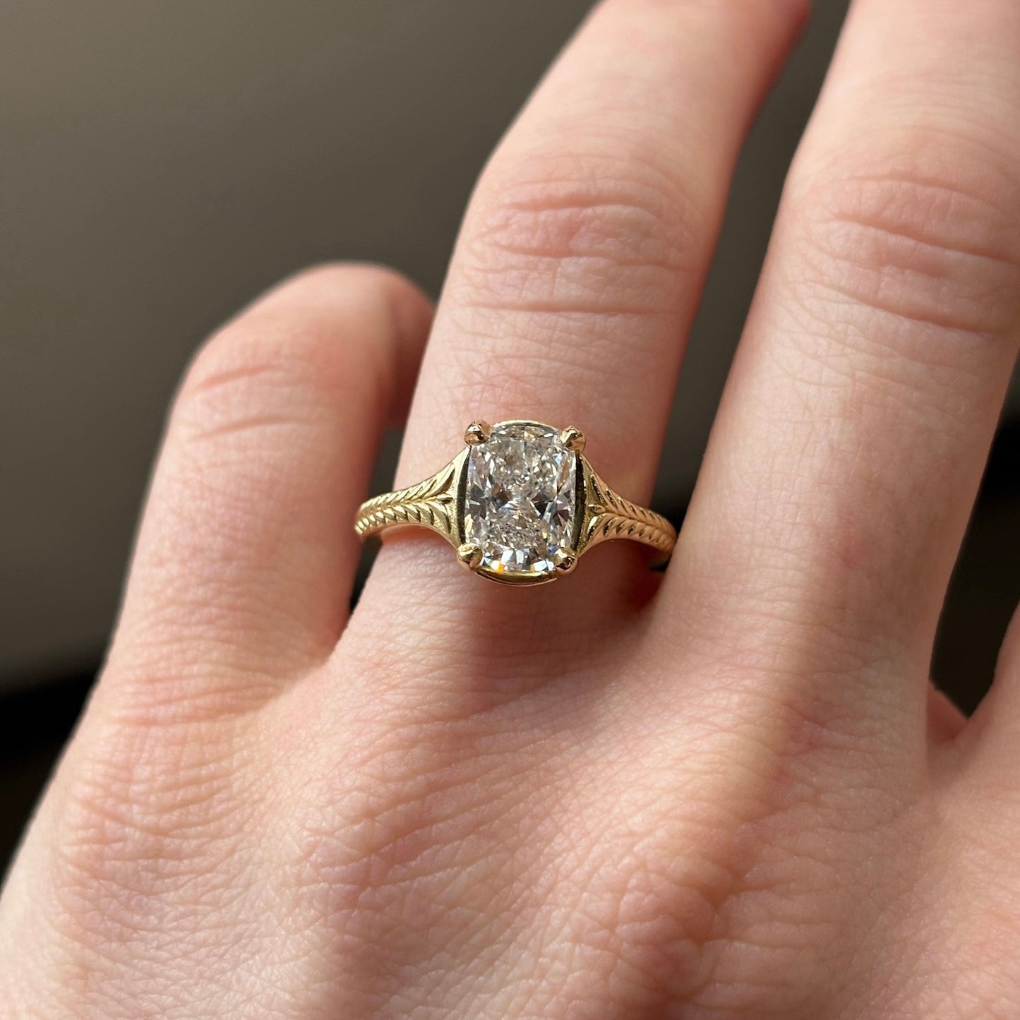 The Gilda Engagement Ring | 2 CTW | Elongated Cushion | IGI Certified
