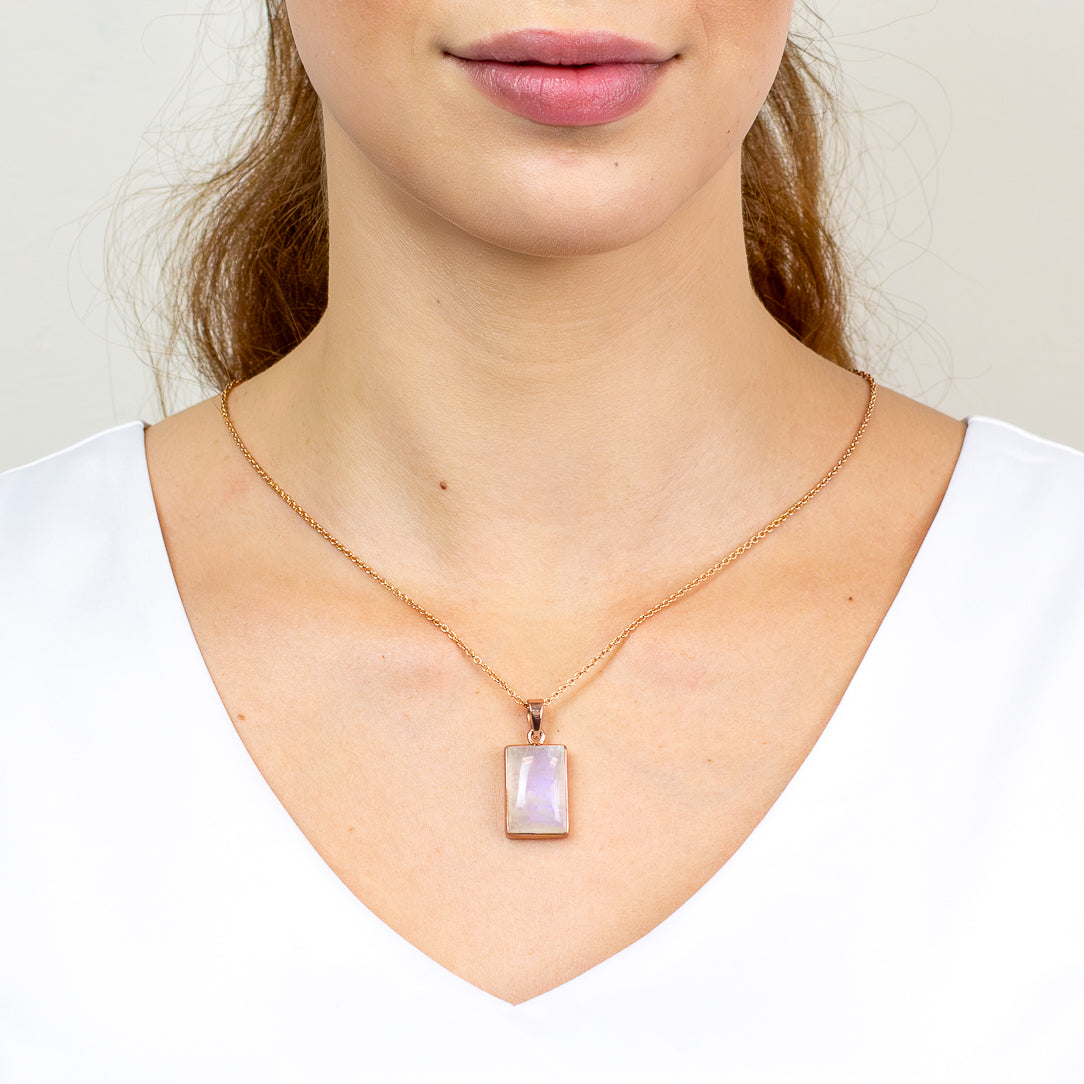 Rainbow Moonstone Necklace