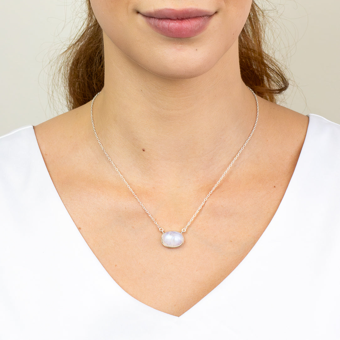 Rainbow Moonstone Necklace