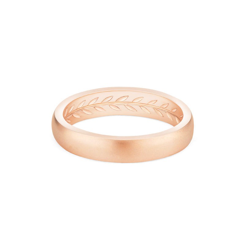 [Florian] Men's Hidden Engraved Laurel Leaf Band