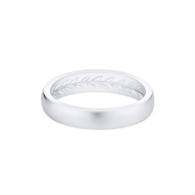 [Florian] Men's Hidden Engraved Laurel Leaf Band