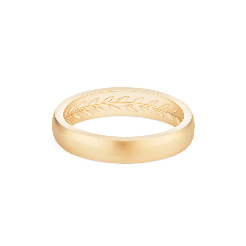 [Florian] Men's Hidden Engraved Laurel Leaf Band
