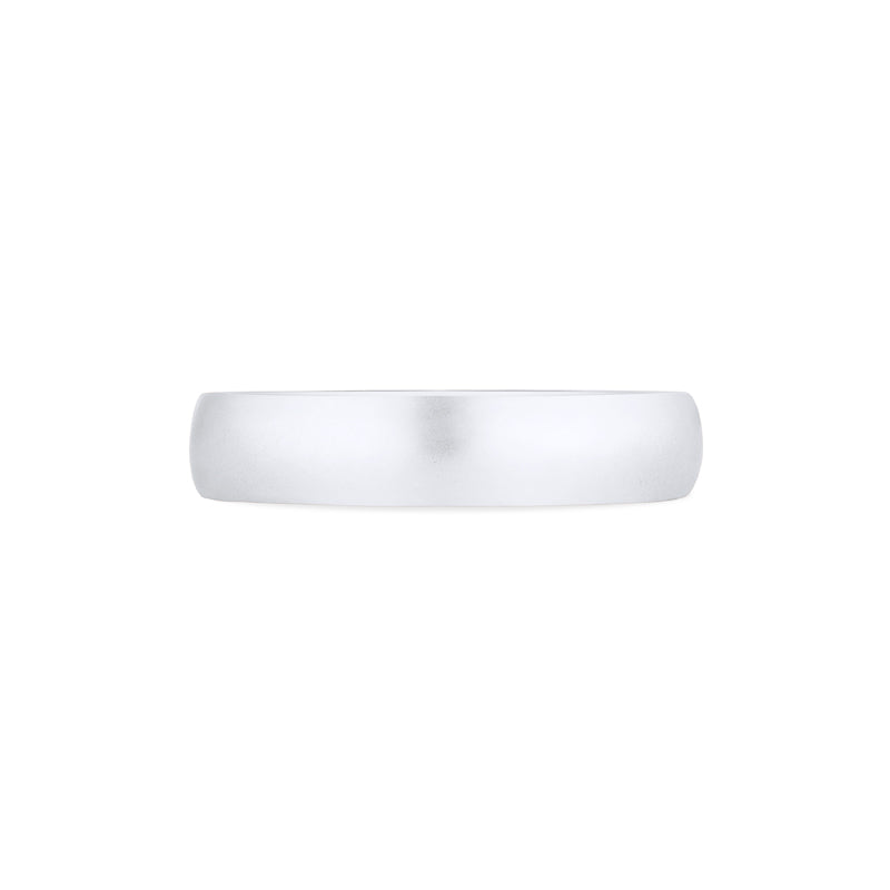 [Silvanus] Unisex Hidden Gemstone Laurel Leaf Wedding Band in Ruby