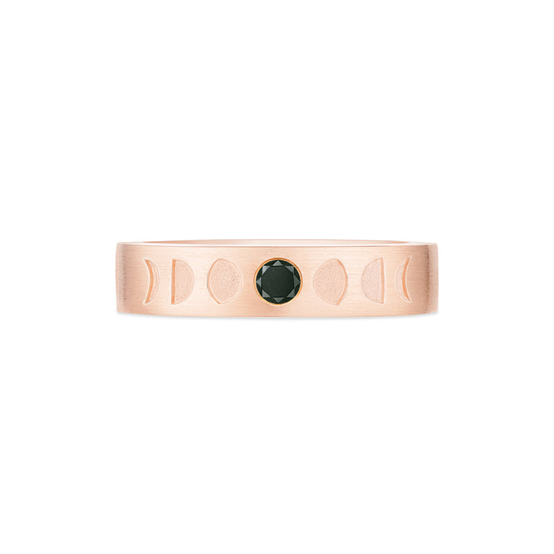 [Lucian] Men's Moon Phase Band in Black Diamond