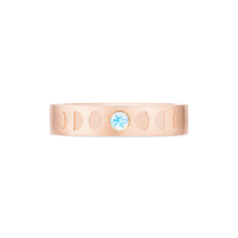 [Lucian] Men's Moon Phase Band in Moonstone