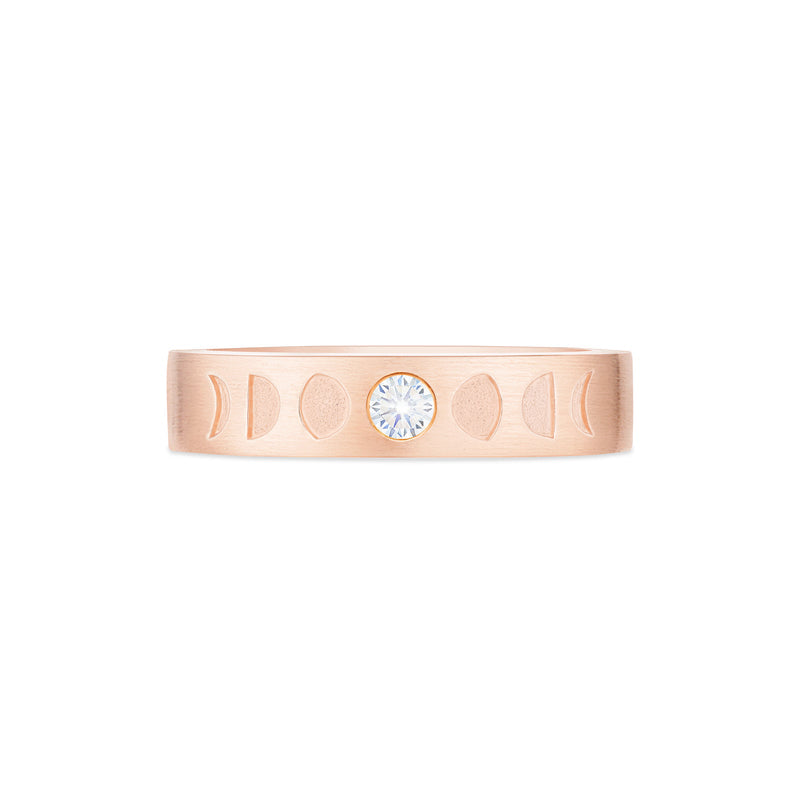 [Lucian] Men's Moon Phase Band in White Diamond