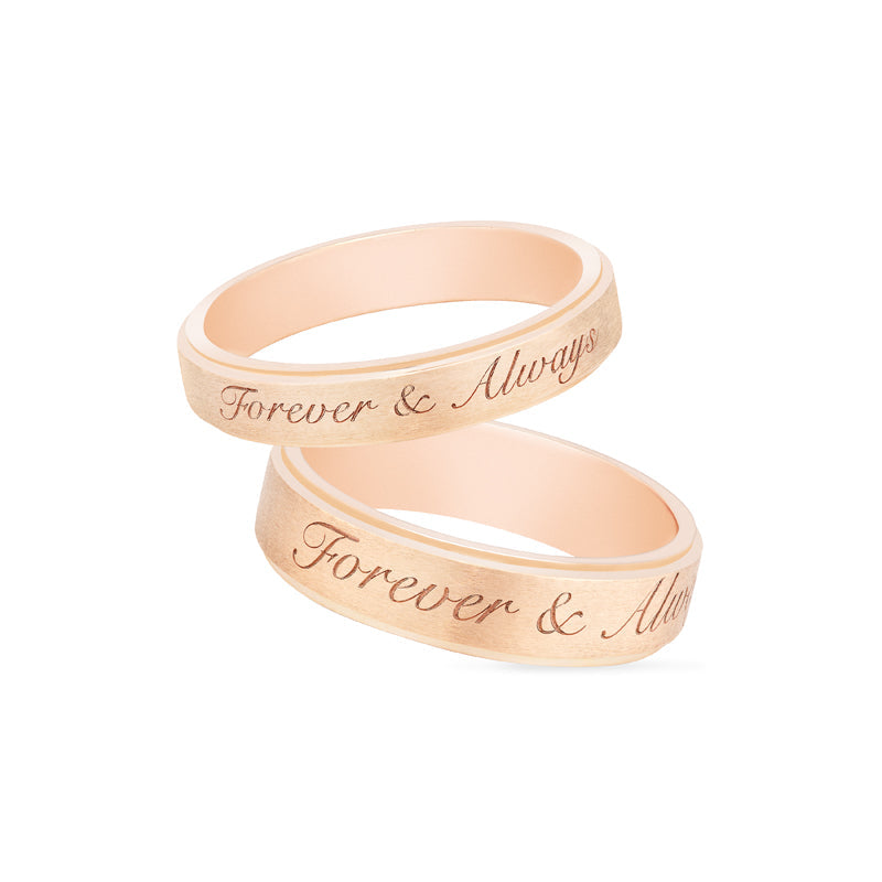[Miles] Forever & Always Engraved Matching Wedding Band
