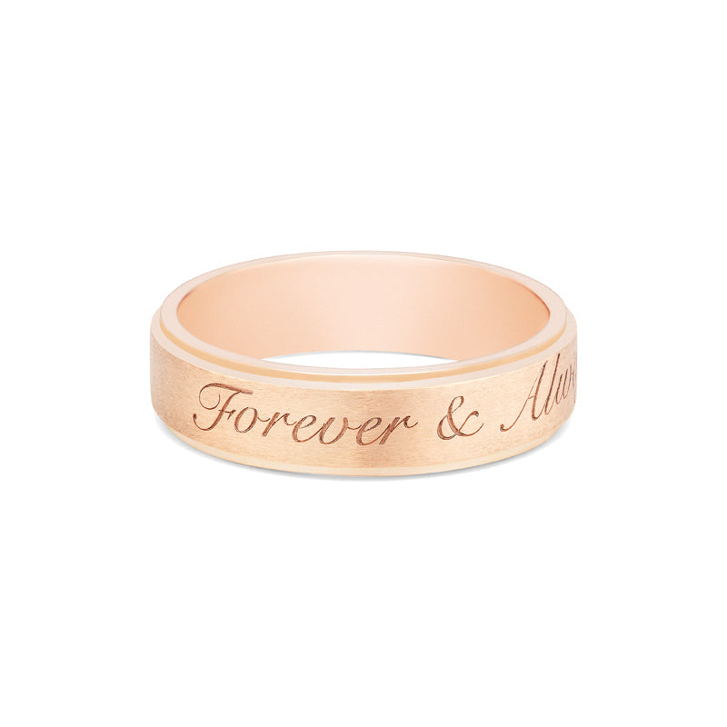 [Miles] Forever & Always Engraved Matching Wedding Band