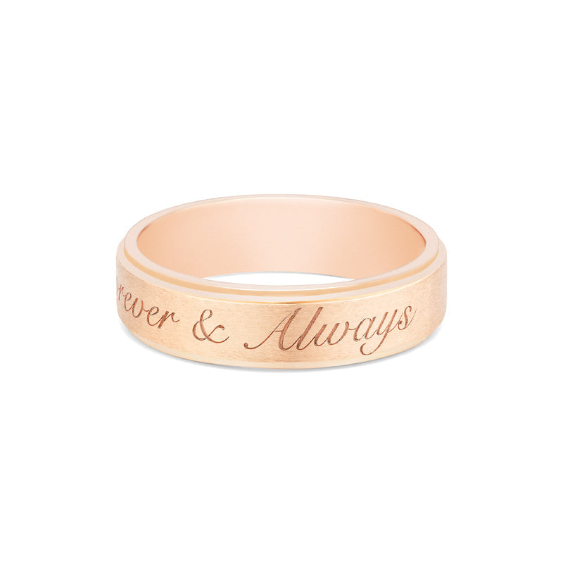 [Miles] Forever & Always Engraved Matching Wedding Band
