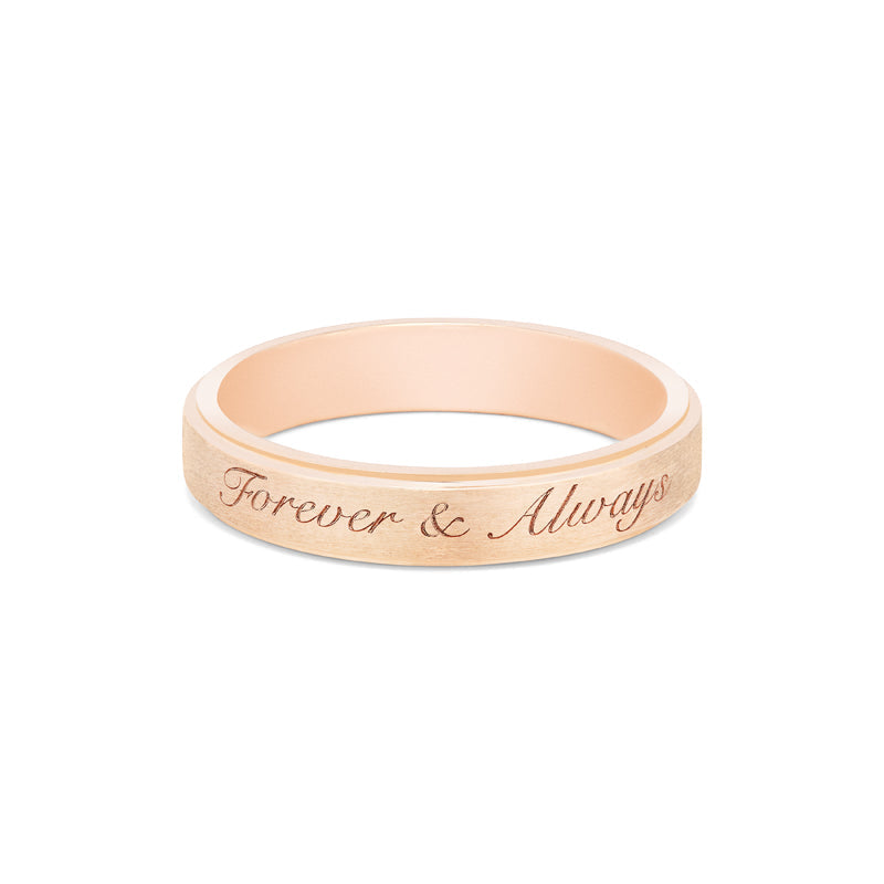 [Miles] Forever & Always Engraved Matching Wedding Band