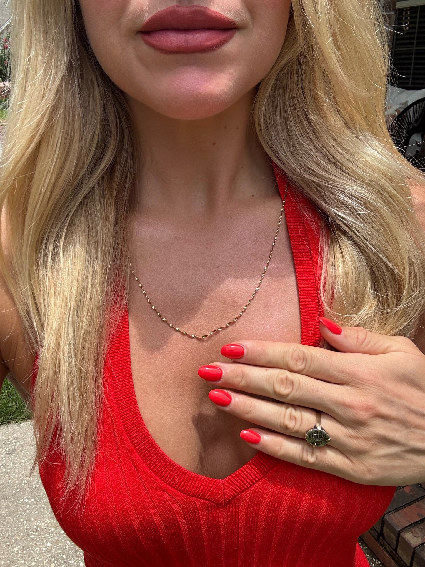 Vintage 14k Singapore Chain