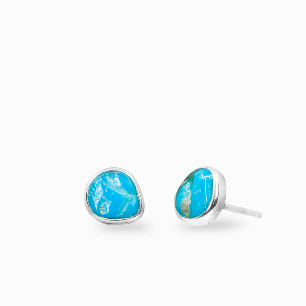 Sleeping Beauty Turquoise Stud Earrings