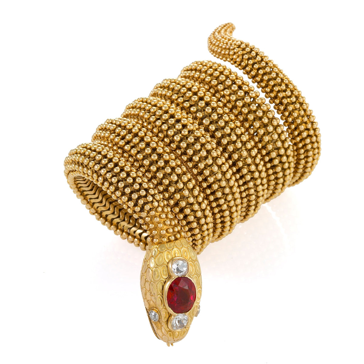 Bulgari Serpenti Bracelet with Ceylon No-Heat Ruby