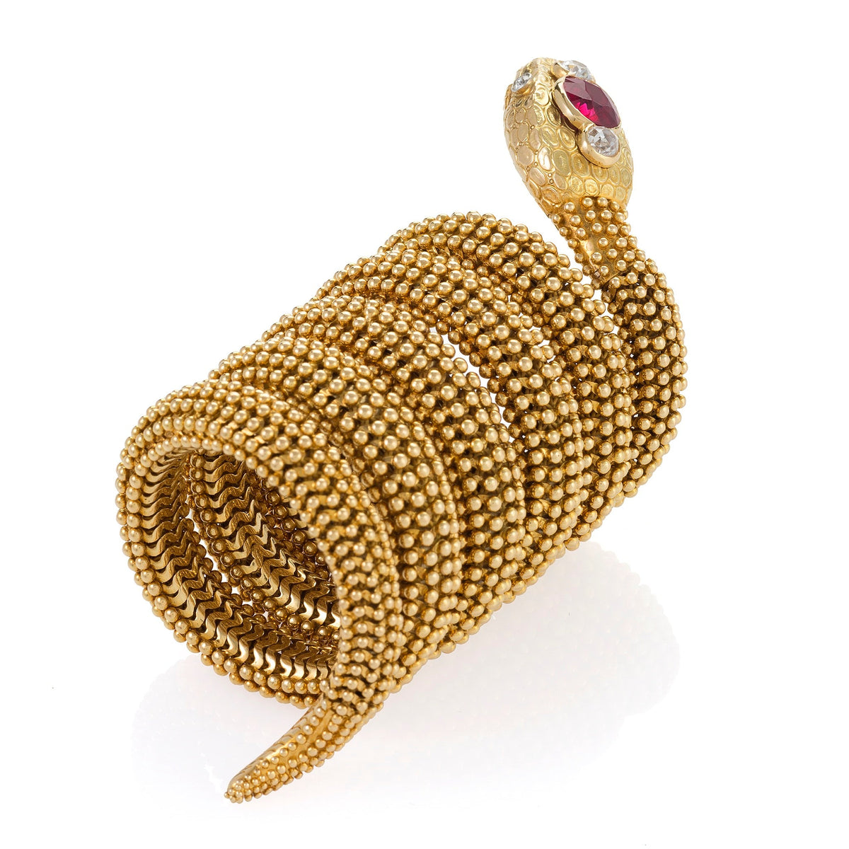 Bulgari Serpenti Bracelet with Ceylon No-Heat Ruby