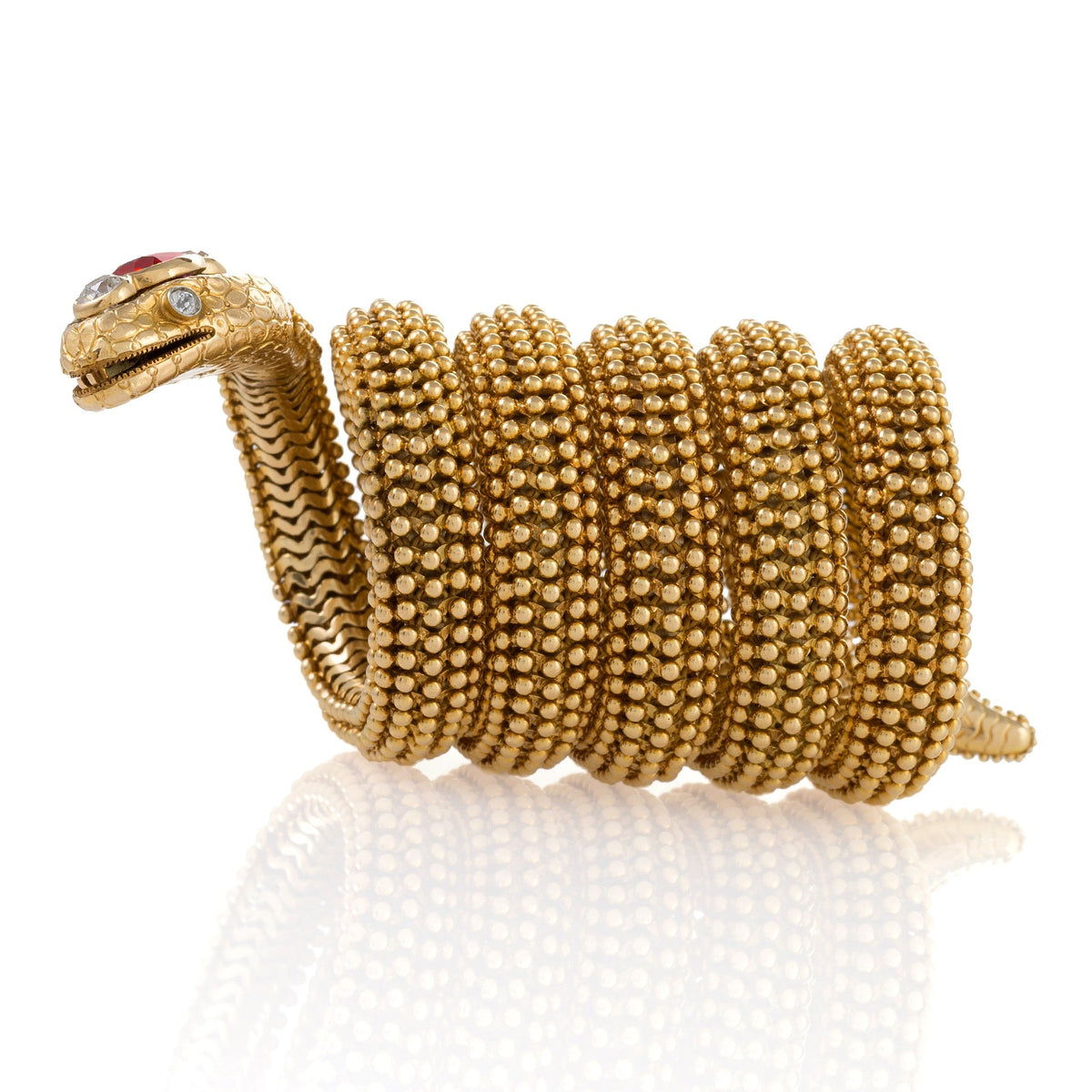 Bulgari Serpenti Bracelet with Ceylon No-Heat Ruby