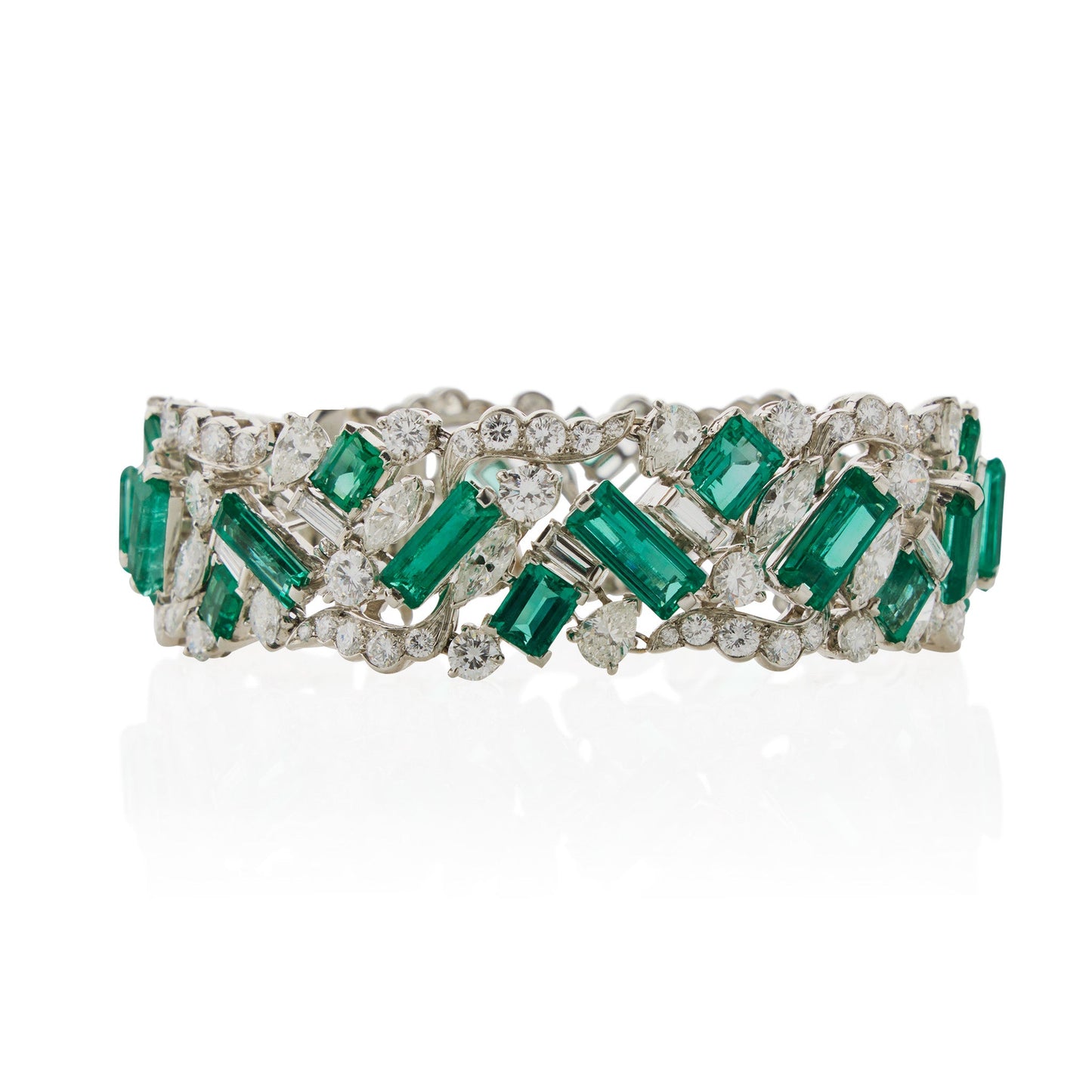 Oscar Heyman Emerald and Diamond Bracelet