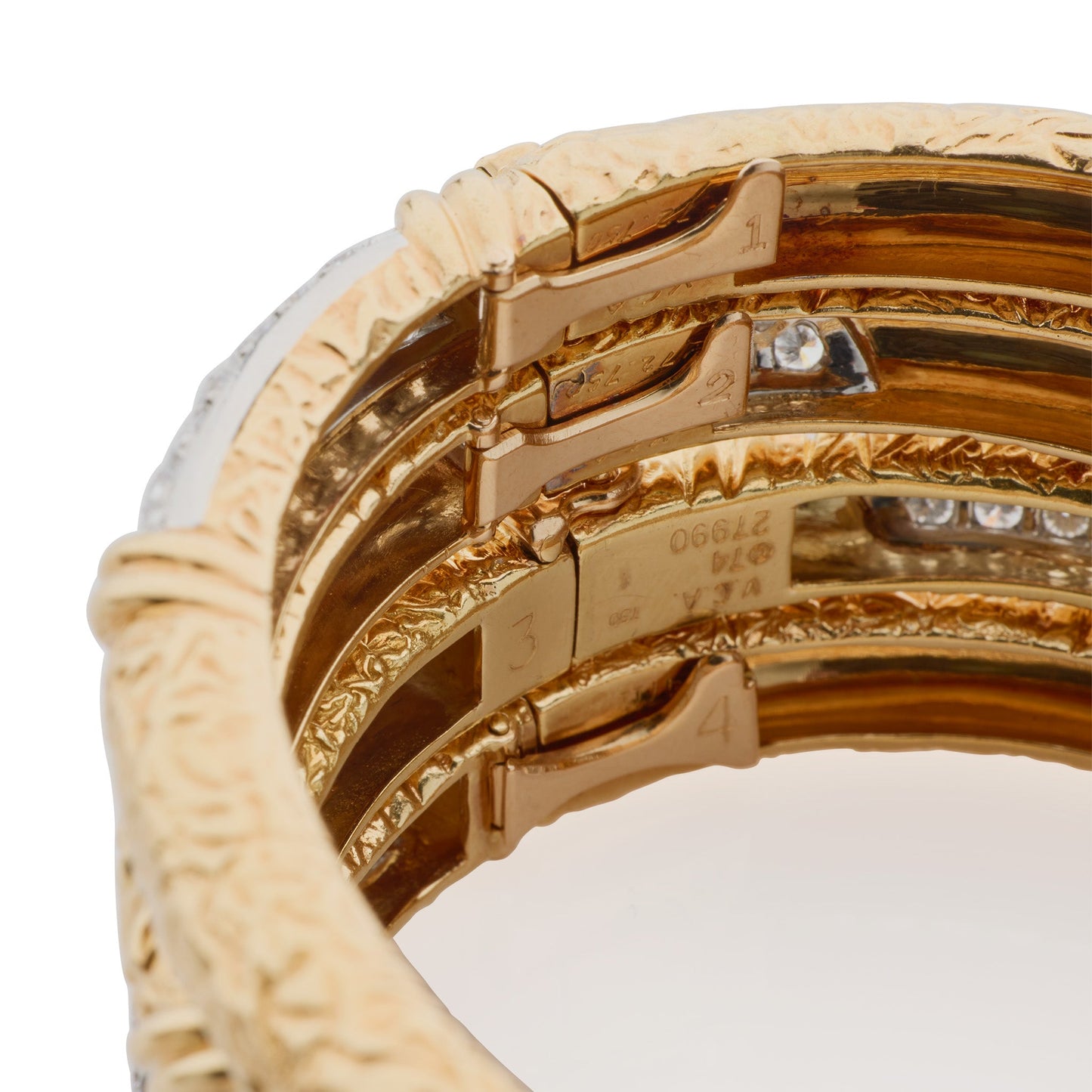 Van Cleef & Arpels Set of Four Diamond Bangle Bracelets