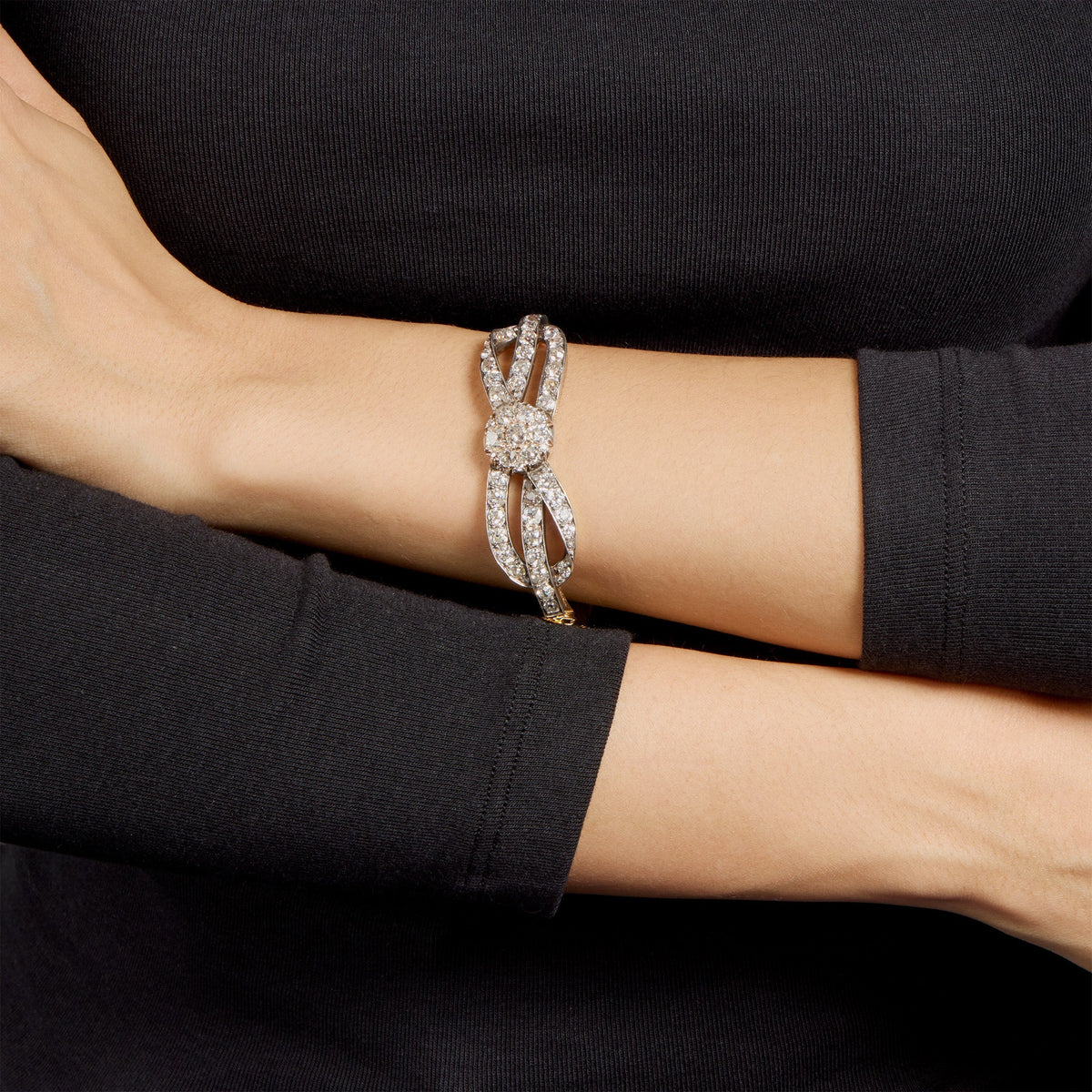 Antique Diamond Bangle Bracelet