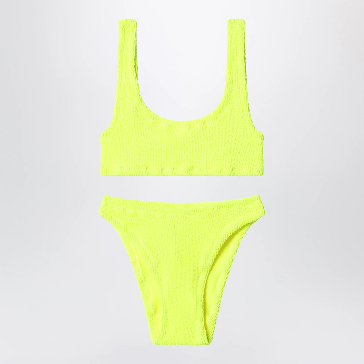 MC2 Saint Barth - Baker bikini in neon yellow crinkle fabric