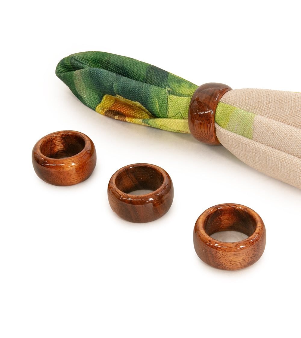 Small Koa Napkin Rings by Dale Dennison