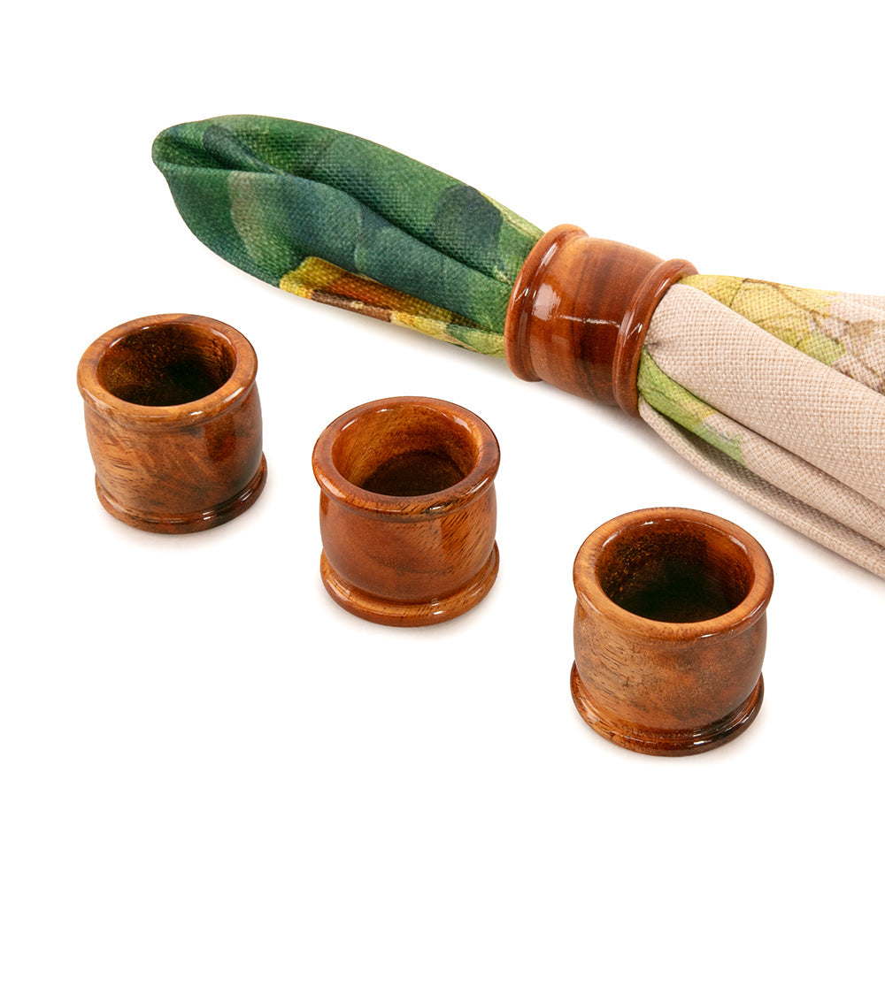 Large Koa Napkin Rings by Dale Dennison