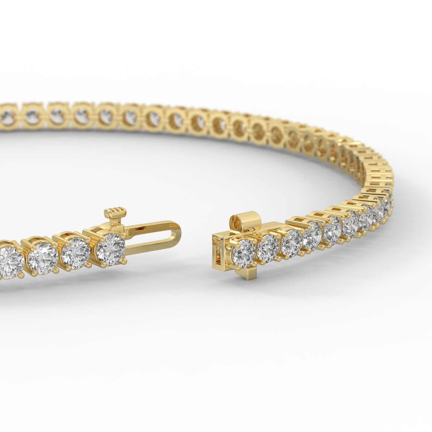 3 ctw Womens Diamond Tennis Bracelet in 14K Yellow Gold