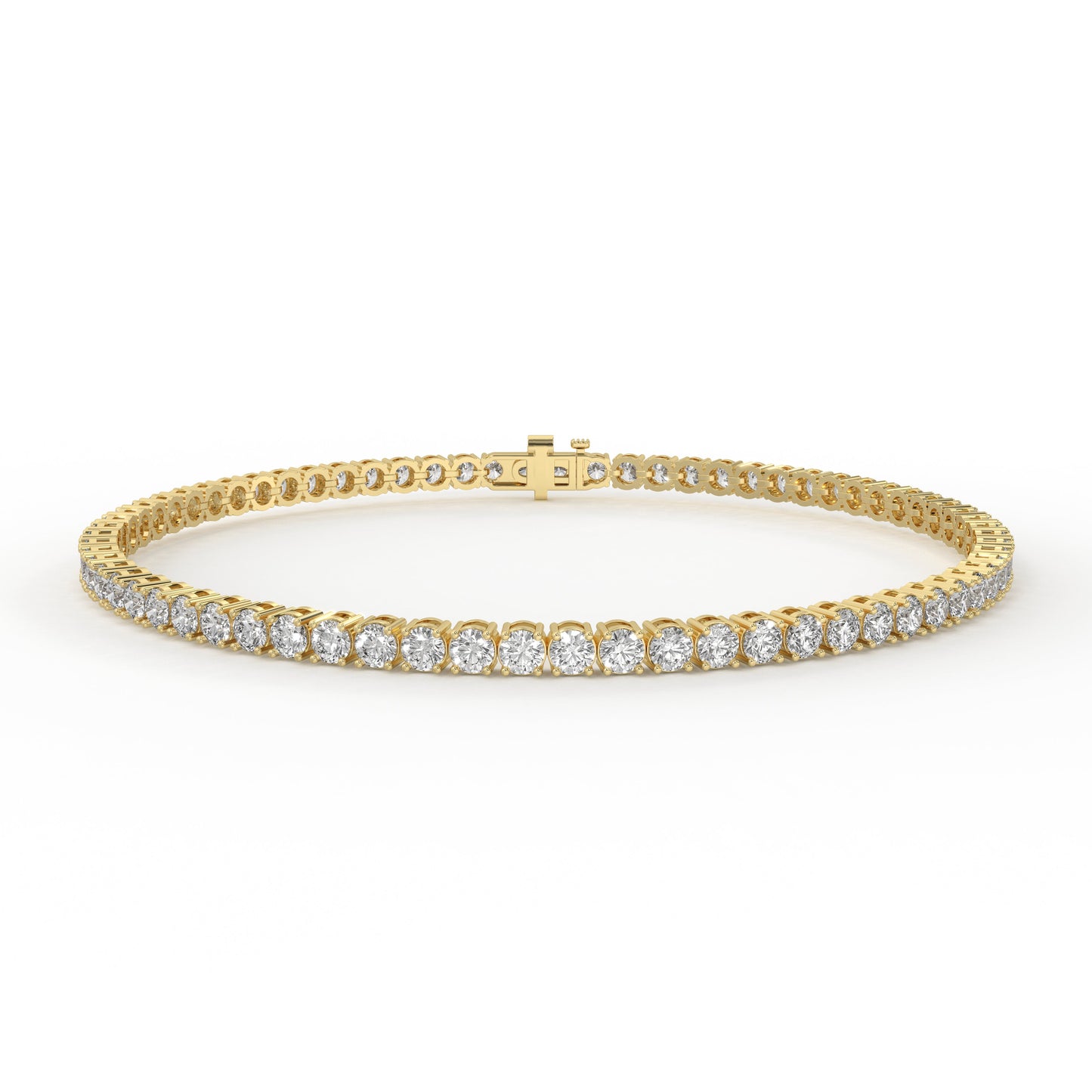 3 ctw Womens Diamond Tennis Bracelet in 14K Yellow Gold