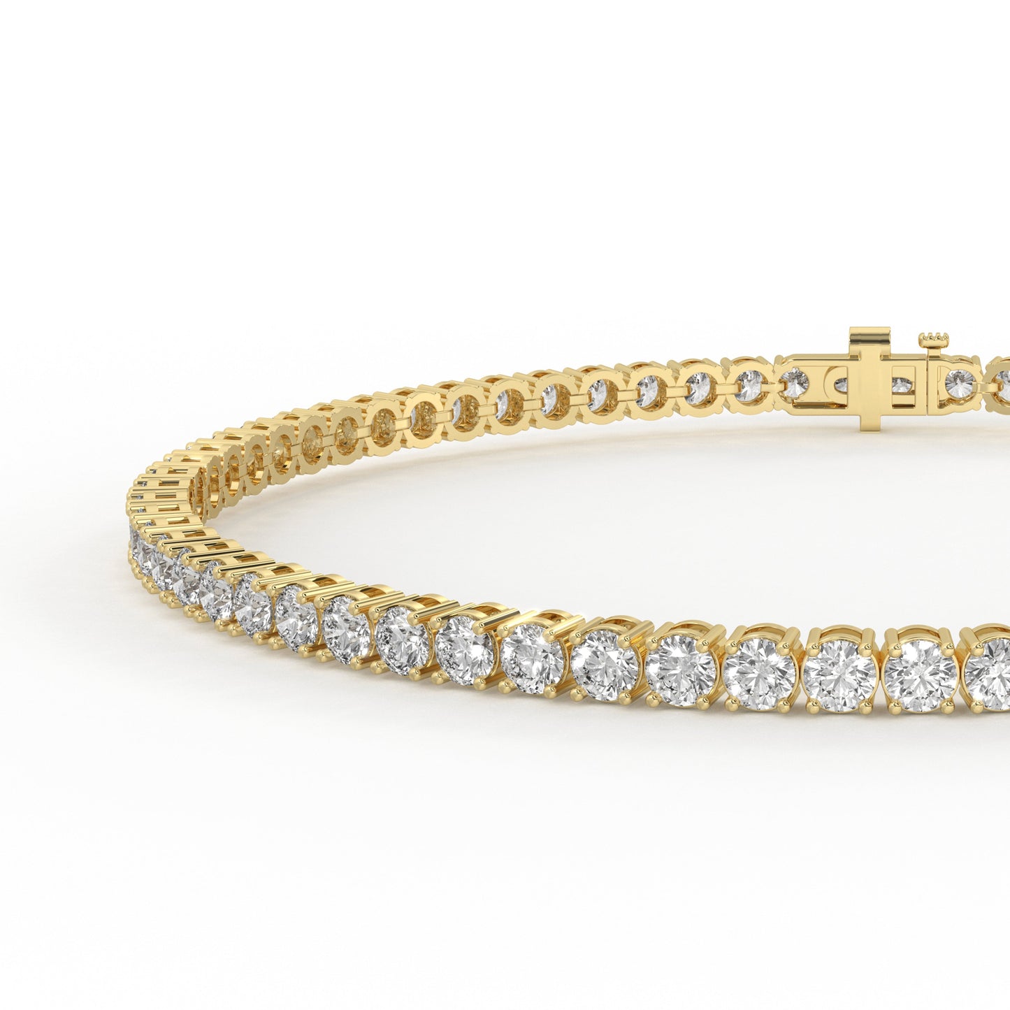 3 ctw Womens Diamond Tennis Bracelet in 14K Yellow Gold