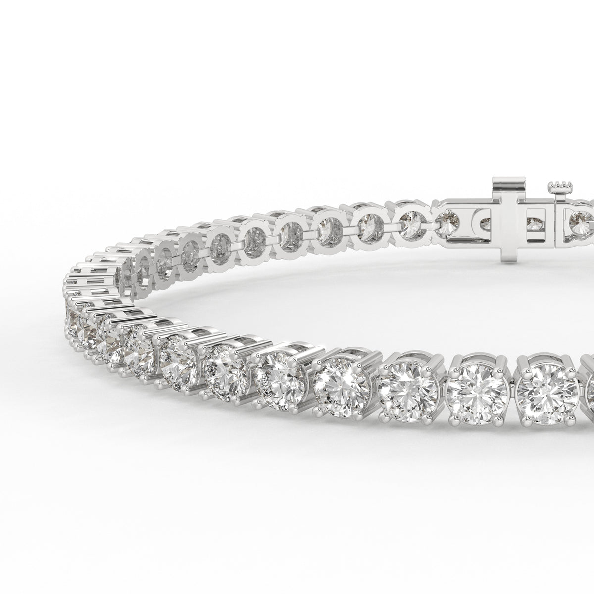 7 Carat Lab Created Diamond Tennis Bracelet in 14K White Gold