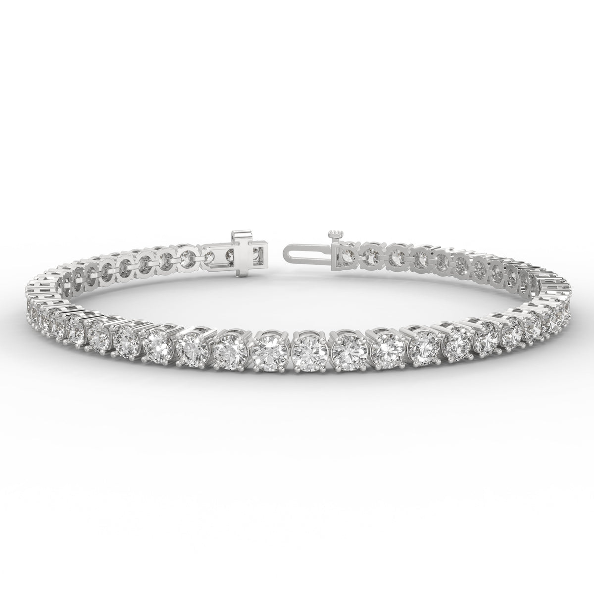 7 Carat Lab Created Diamond Tennis Bracelet in 14K White Gold