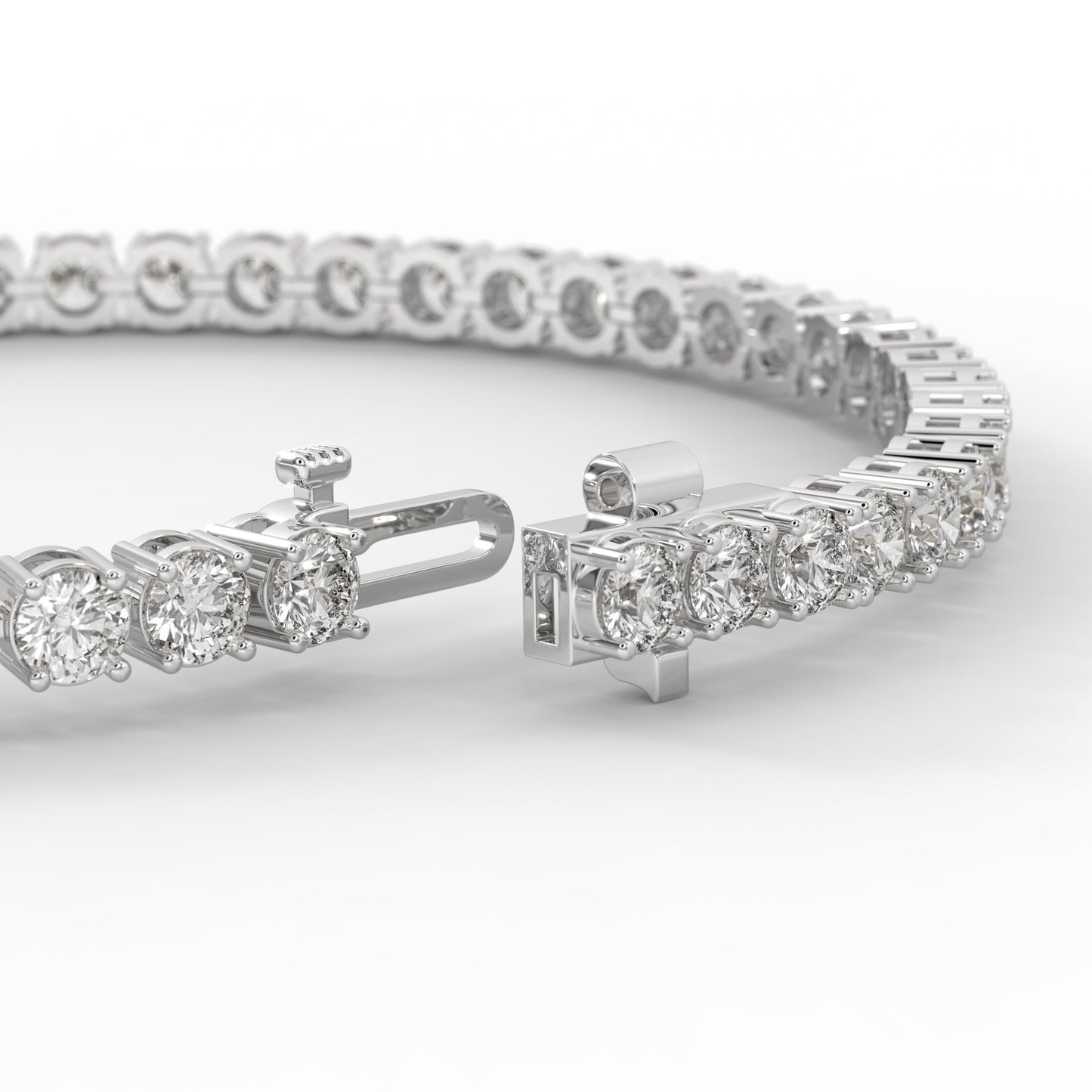 7 Carat Lab Created Diamond Tennis Bracelet in 14K White Gold