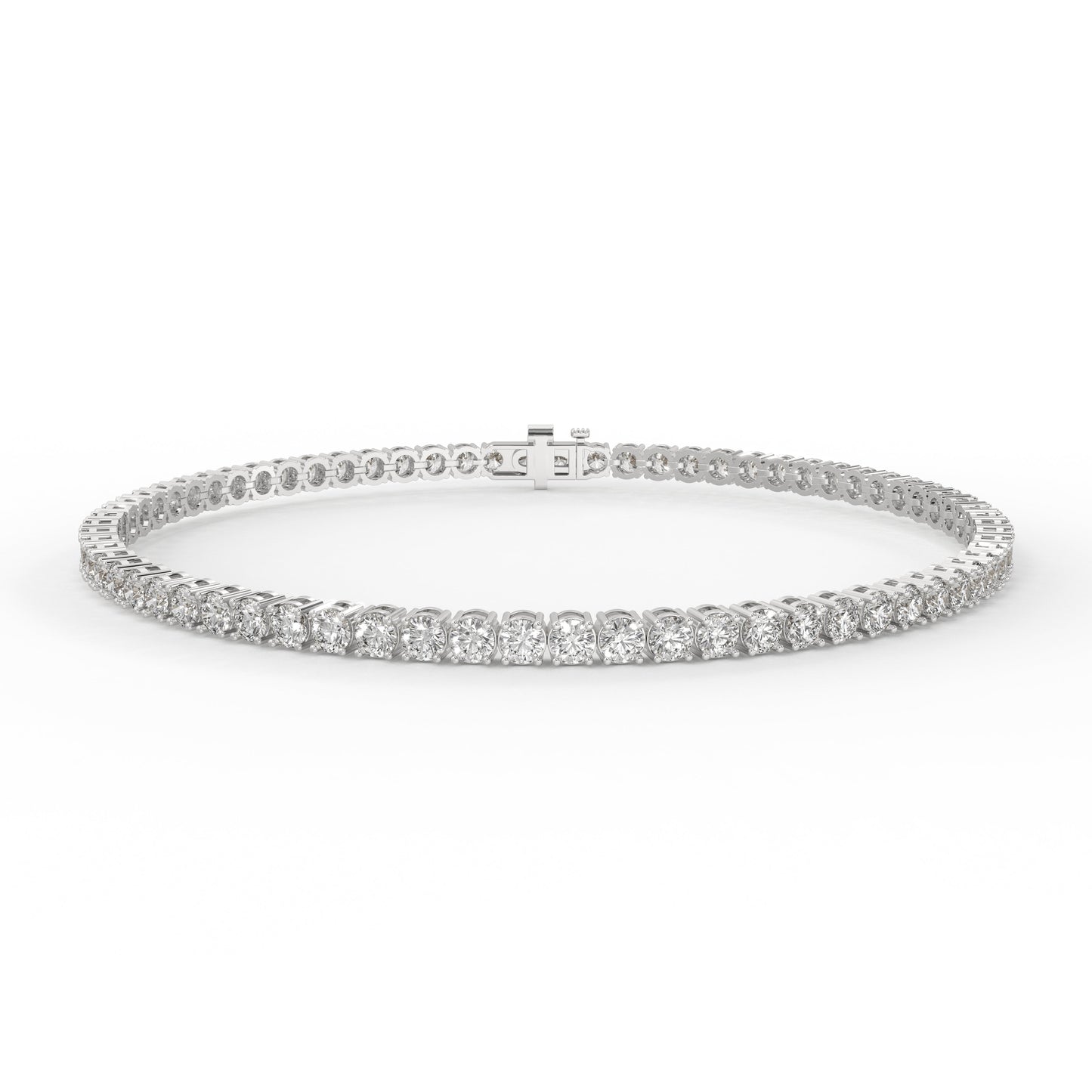 3 ctw Lab Grown Diamond Tennis Bracelet in 14K White Gold