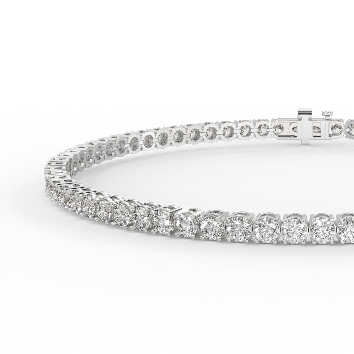 3 ctw Lab Grown Diamond Tennis Bracelet in 14K White Gold