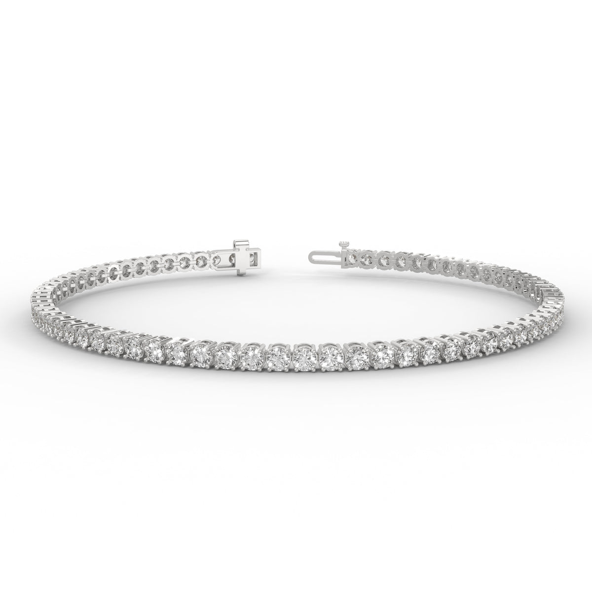 3 ctw Lab Grown Diamond Tennis Bracelet in 14K White Gold