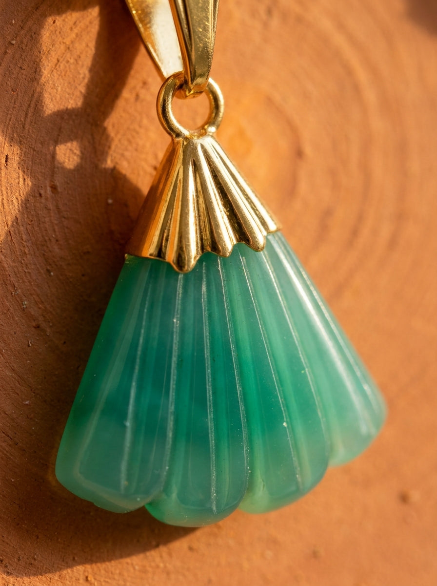 Collier CANDACE Végétal | pierre naturelle sculptée - Univers Végétal