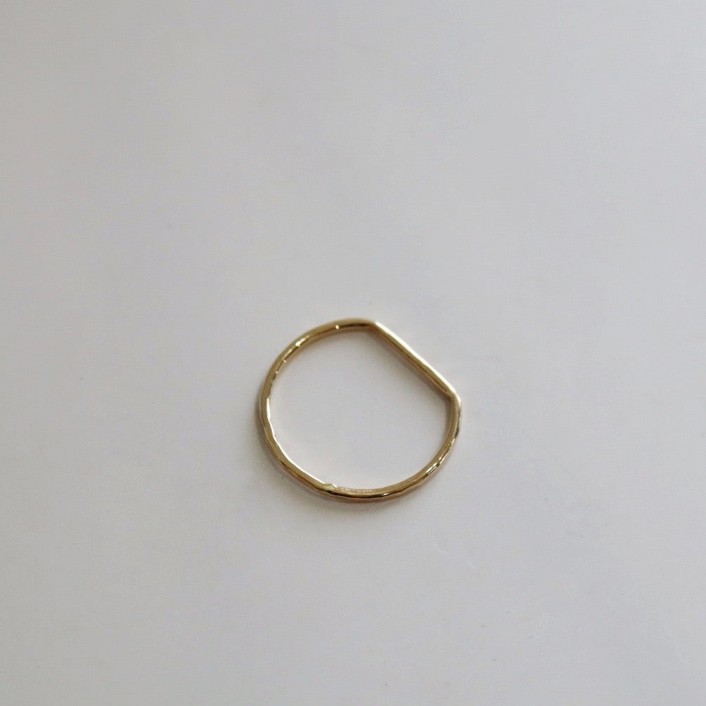 Flat Top Hammered Stacking Ring - Choose your Metal - Sterling Silver or Gold Fill