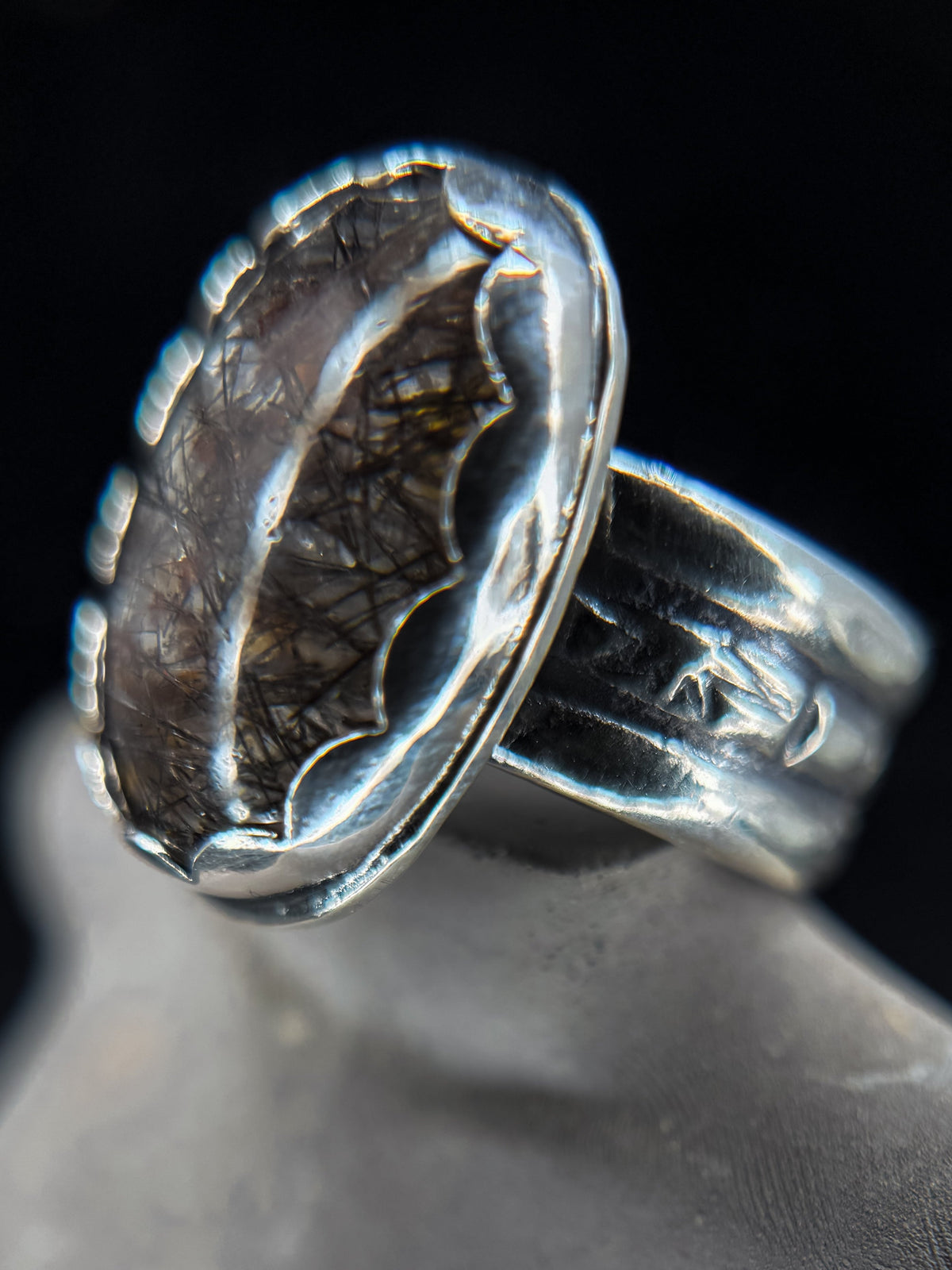 Northern Attitude Tourmalated Quartz Ring