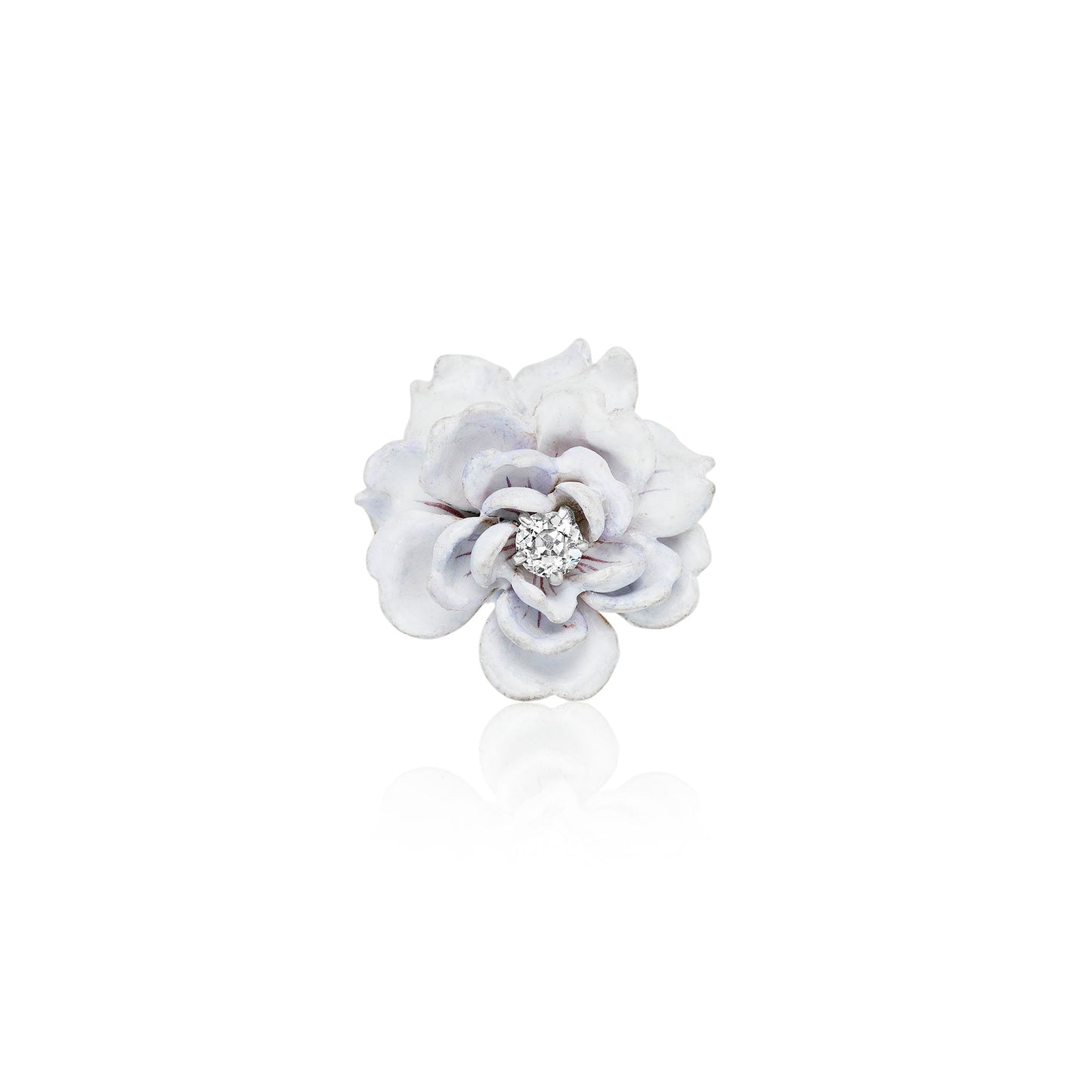 Antique Tiffany & Co. Enamel Flower Brooch